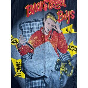 Vintage Backstreet Boys Graphic T-Shirt Empire Brand M Parking Lot Tee 19x28